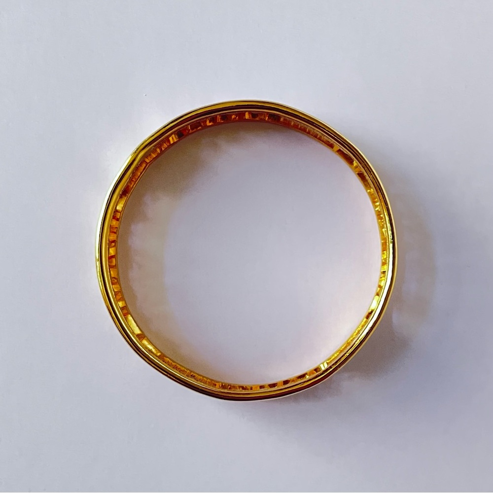 Chanel Vintage 24K Gold plated Bangle Logo cut out Bracelet. 80’s. - Picture 5 of 7